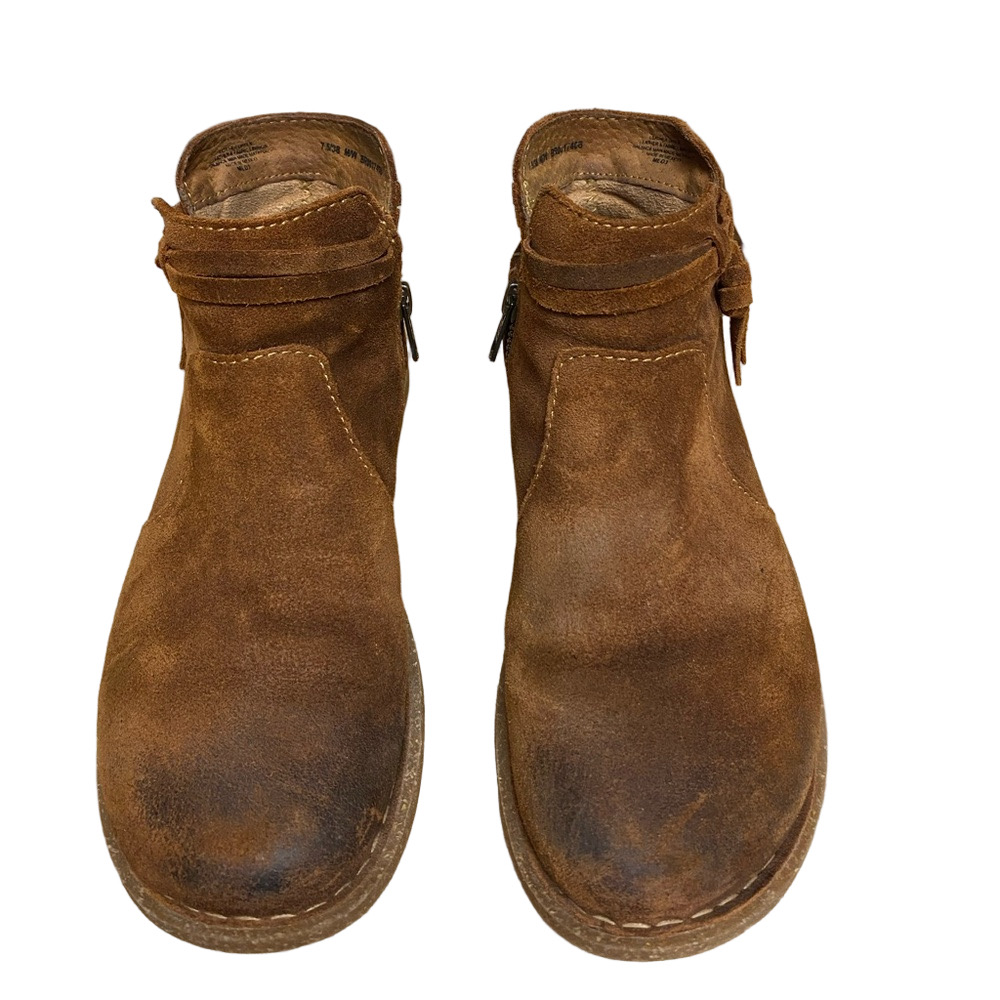 BORN Wynter Brown Suede Booties